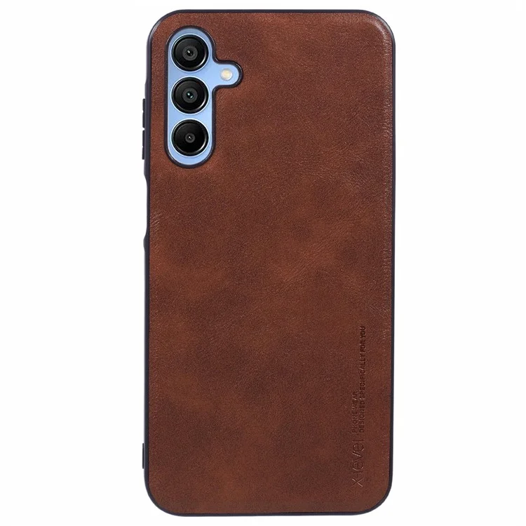 X-LEVEL Bojue-3 Series For Samsung Galaxy A15 5G Case Leather+TPU+PC Phone Cover - Brown