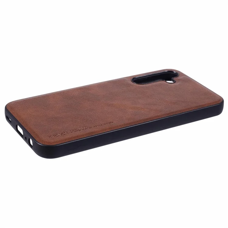 X-LEVEL Bojue-3 Series For Samsung Galaxy A15 5G Case Leather+TPU+PC Phone Cover - Brown