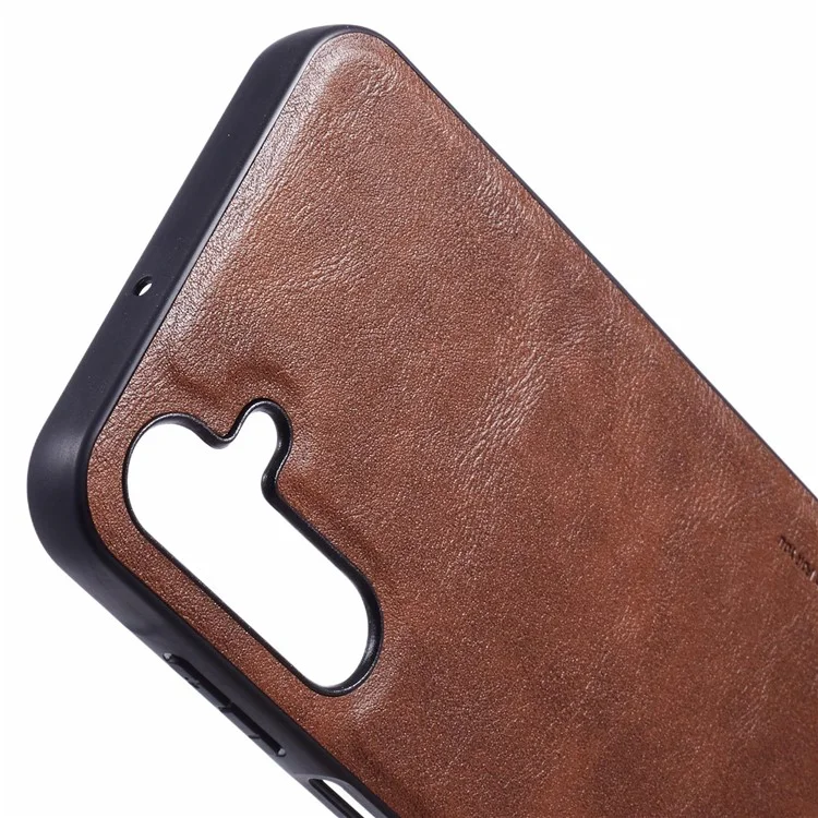 X-LEVEL Bojue-3 Series For Samsung Galaxy A15 5G Case Leather+TPU+PC Phone Cover - Brown