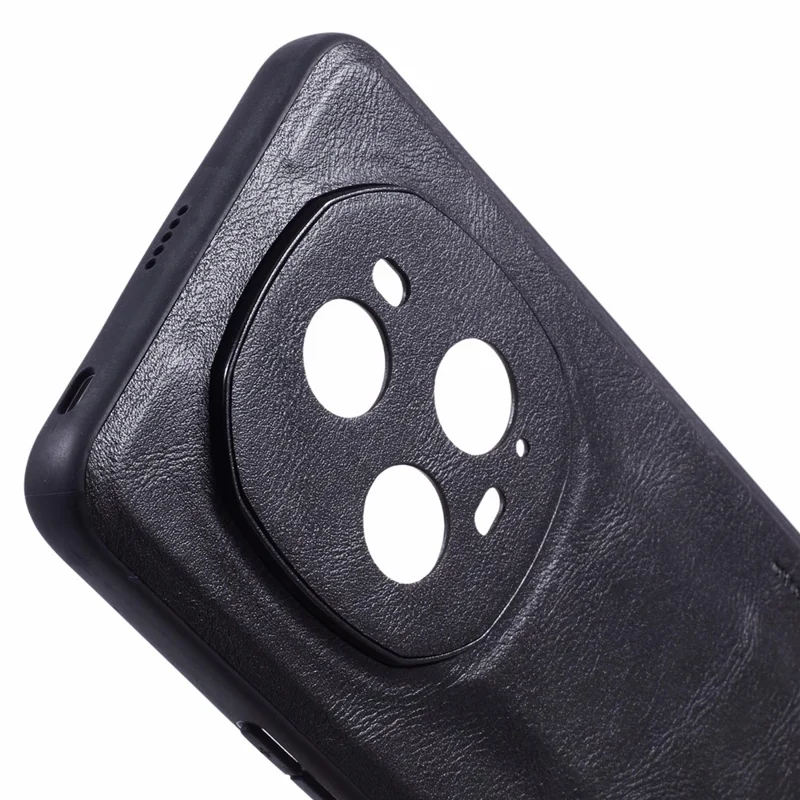 X-LEVEL Bojue-3 Series For Honor Magic5 Ultimate 5G Case Leather+TPU+PC Hybrid Phone Cover - Black