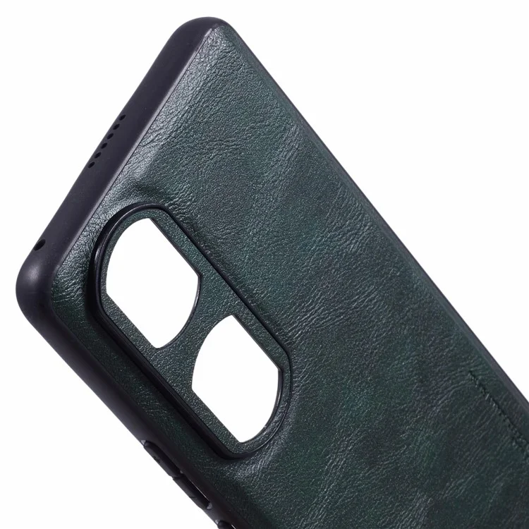 X-LEVEL Bojue-3 Series For 	Honor 90 Pro Case Slim PU Leather Back Cover Hard PC Soft TPU - Midnight Green