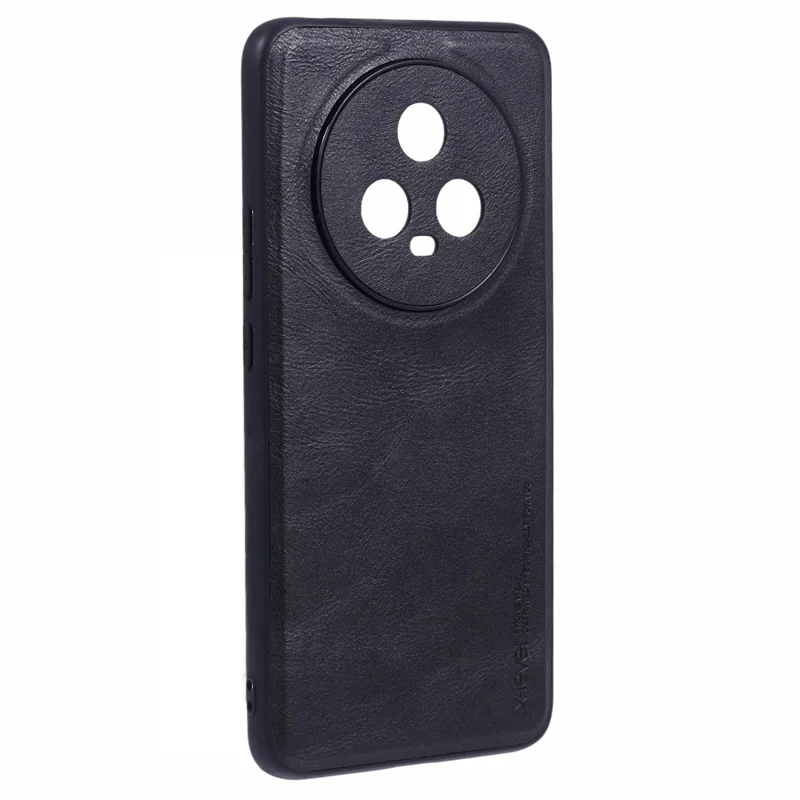 X-LEVEL Seria Bojue-3 Obudowa na Honor Magic5 Pokrowiec na Telefon z Powłoką z Skóry Sztucznej - Czarny