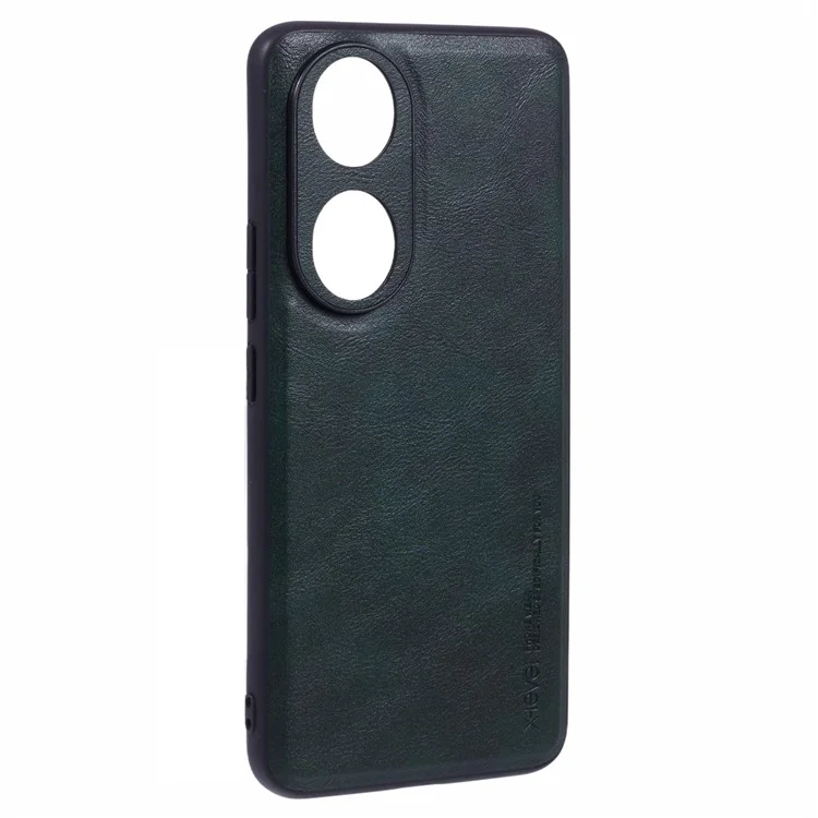 X-LEVEL Bojue-3 Series For Honor 90 Case Leather+TPU+PC Phone Cover - Midnight Green