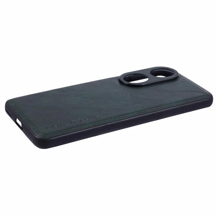 X-LEVEL Bojue-3 Series For Honor 90 Case Leather+TPU+PC Phone Cover - Midnight Green