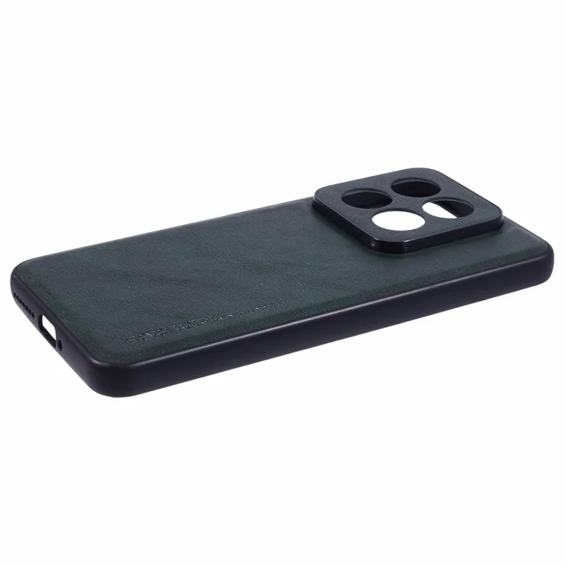 X-LEVEL Bojue-3 Series Per Xiaomi 14 Pro Slim Case Pelle+PC+TPU Ibrida Cover Per Telefono - Verde Mezzanotte