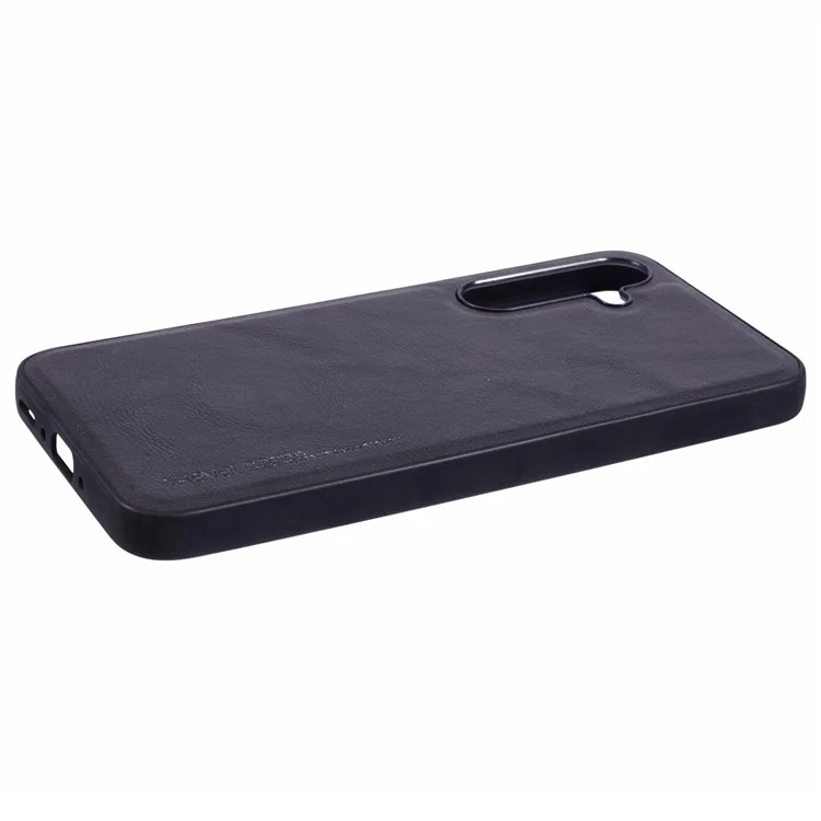 X-LEVEL Bojue-3 Serie für Samsung Galaxy A35 5G Hülle PU-Leder Rückseite Telefonabdeckung Geschäft Soft Grip - Schwarz