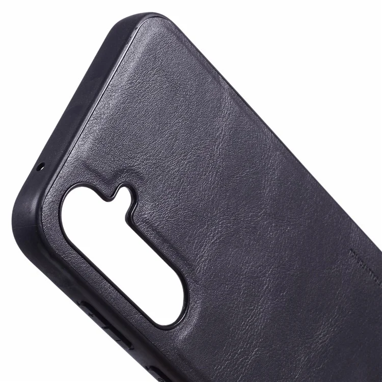 X-LEVEL Bojue-3 Serie für Samsung Galaxy A35 5G Hülle PU-Leder Rückseite Telefonabdeckung Geschäft Soft Grip - Schwarz
