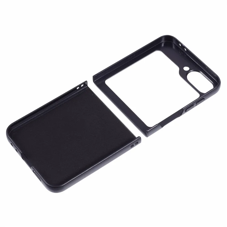 X-LEVEL Bojue-3 Series Para Samsung Galaxy Z Flip6 5G Case Leather+TPU+PC Anti-Fall Cell Phone Cover - Midnight Green