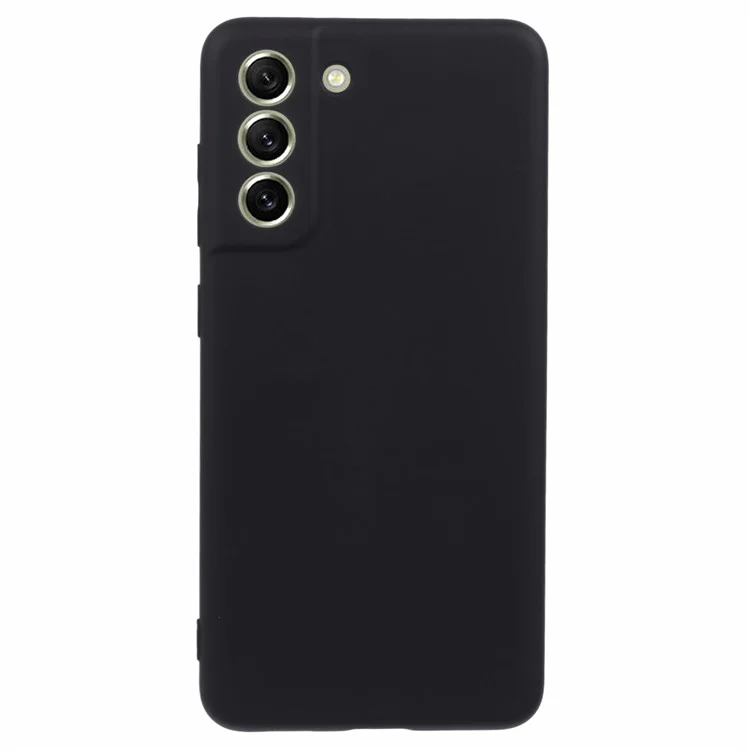 X-LEVEL Para Samsung Galaxy S21 FE 5G Funda del Teléfono Textura de Silicona Líquida Anticorrosión Cubierta TPU - Negro