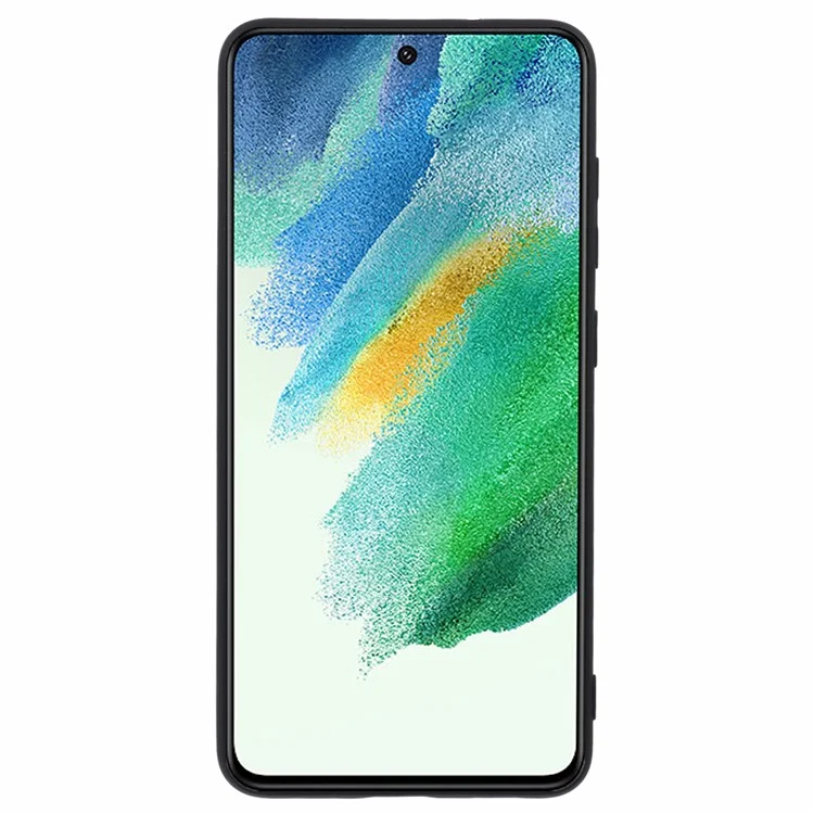 X-LEVEL Para Samsung Galaxy S21 FE 5G Funda del Teléfono Textura de Silicona Líquida Anticorrosión Cubierta TPU - Negro