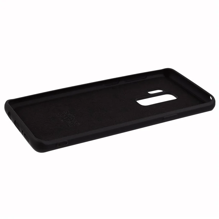 X-LEVEL Per Samsung Galaxy S9+ Anti-Graffio TPU Custodia Telefonica Texture Silicone Liquido - Nero
