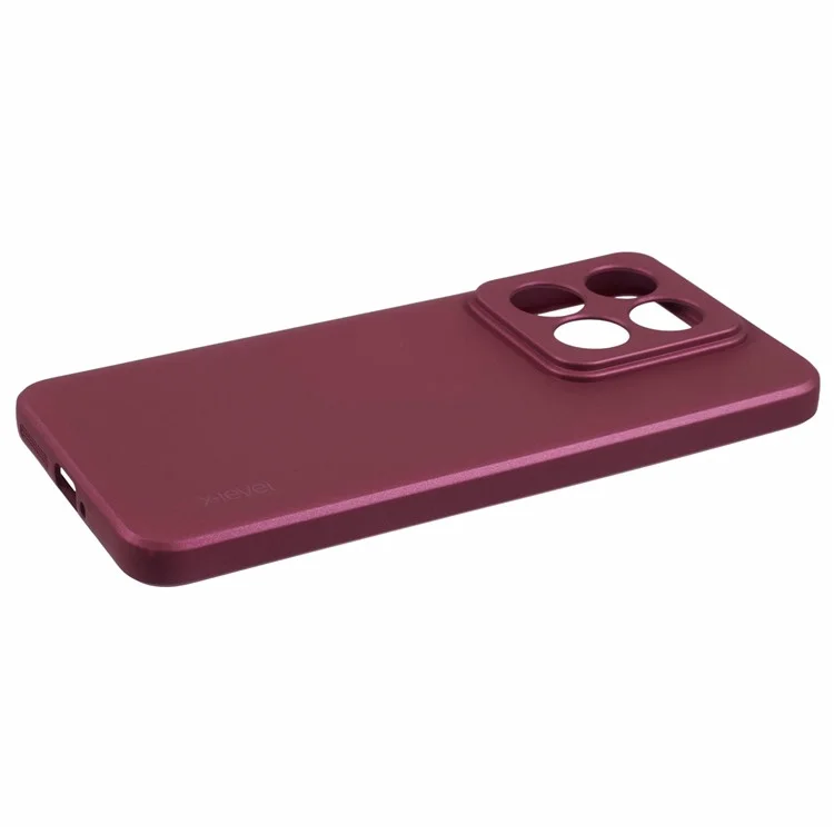 X-LEVEL Guardian Series For Xiaomi 14 Pro Case Anti-Drop Matte Soft TPU Phone Cover - Rojo Vino