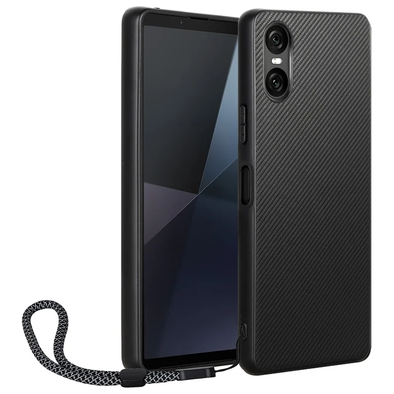 VILI TC Series for Sony Xperia 10 VI Case Leather+TPU Protective Phone Cover with Strap