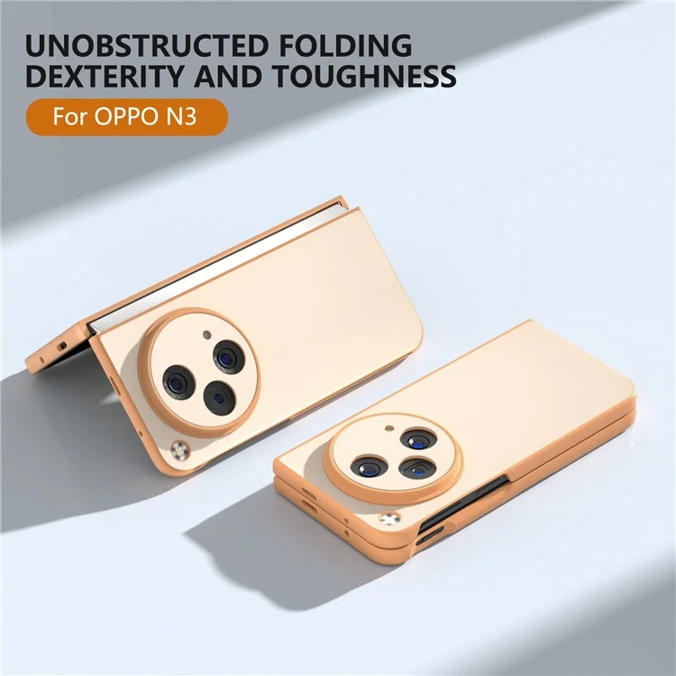 Für Oppo Find N3 5G Case PU Leder + Hard PC Shell Handyhülle - Hellrosa