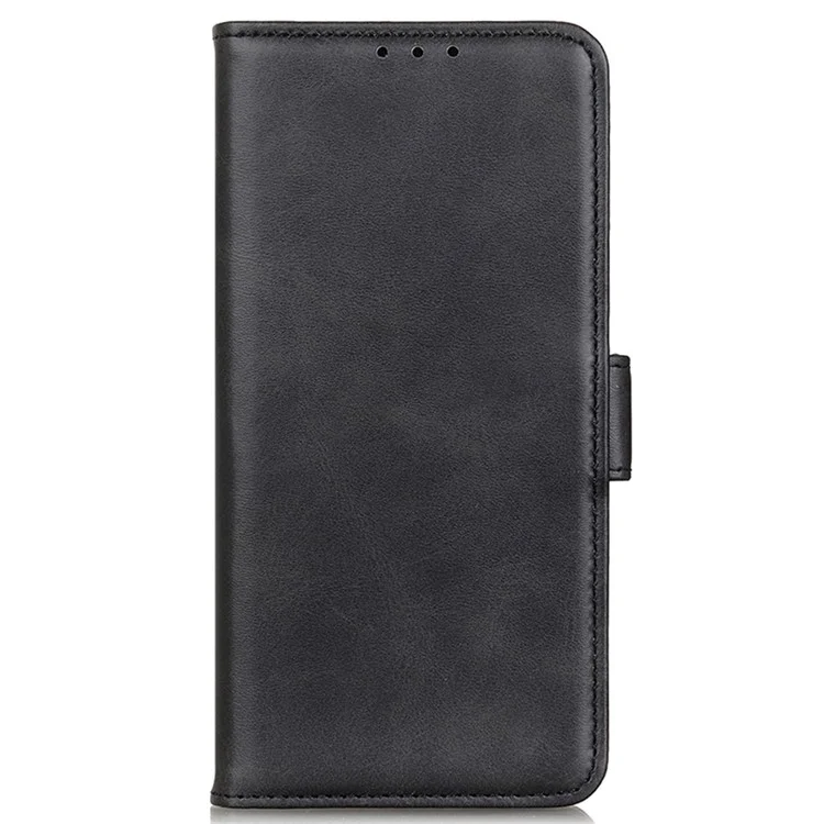 For Honor 200 Lite Case Leather Flip Wallet Cowhide Texture Phone Cover - Black