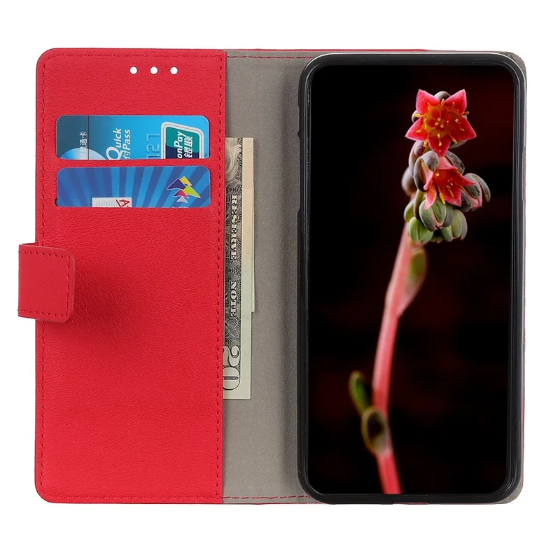 For Honor 200 Pro 5G Case PU Leather Flip Folio Wallet Phone Cover - Red
