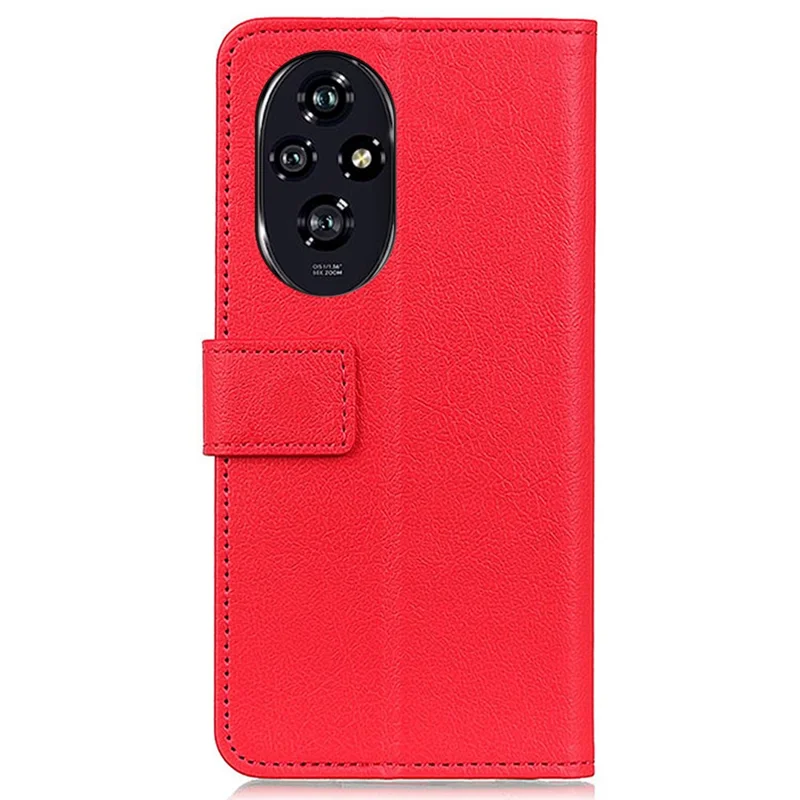 For Honor 200 Pro 5G Case PU Leather Flip Folio Wallet Phone Cover - Red