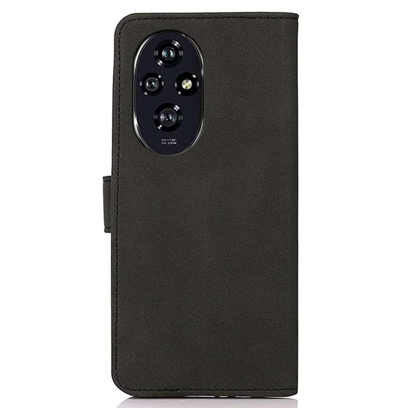 KHAZNEH For Honor 200 Pro 5G Carteira Caso PU Couro Protetor Capa de Telefone - Preto