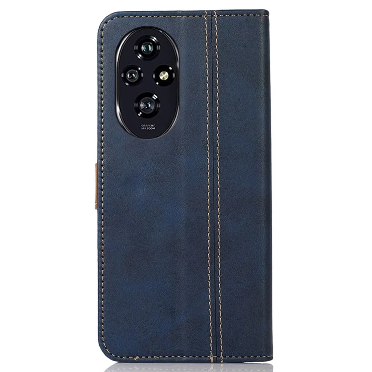 Para Honor 200 5G Case Calf Texture Folio Leather Phone Cover - Azul