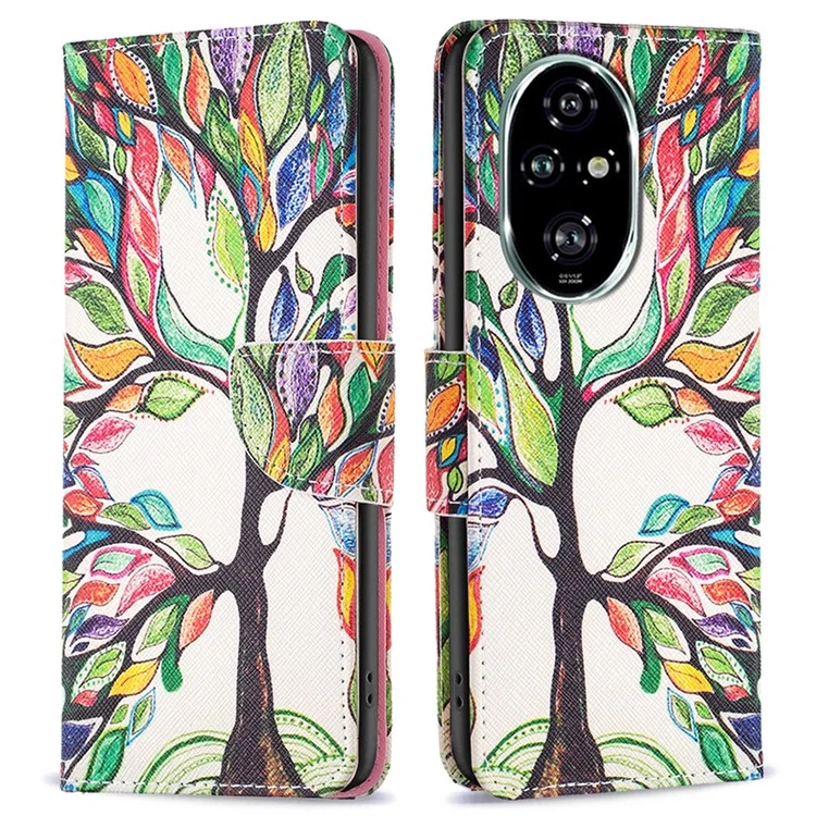 For Honor 200 Pro 5G Case PU Leather Pattern Phone Cover Scratchproof Protect - Life Tree