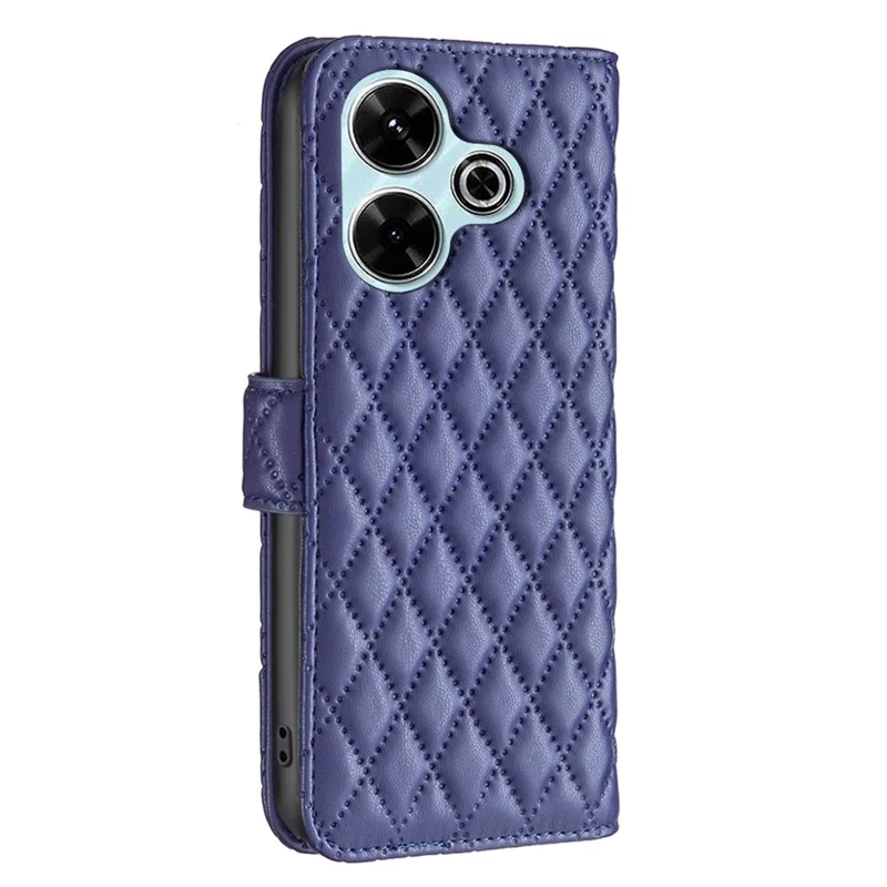 BINFEN COLOR BF Stil-14 Für Xiaomi Redmi 13 5G / 13 4G / Poco M6 4G Ledertasche Geldbörse Handyhülle - Blau