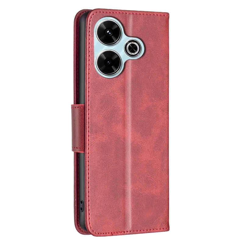For Xiaomi Redmi 13 5G / 13 4G / Poco M6 4G Case Wallet Leather Phone Cover Flip Stand - Red