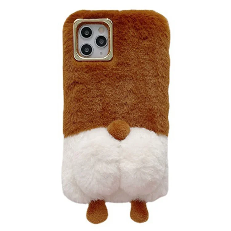 Für Iphone 13 Pro Max. 6,7 Zoll Soft Fluffy Phone Case Warm Warm Plüsch+tpu Anti-kratzer-mobiltelefon-shellabdeckung - Braun