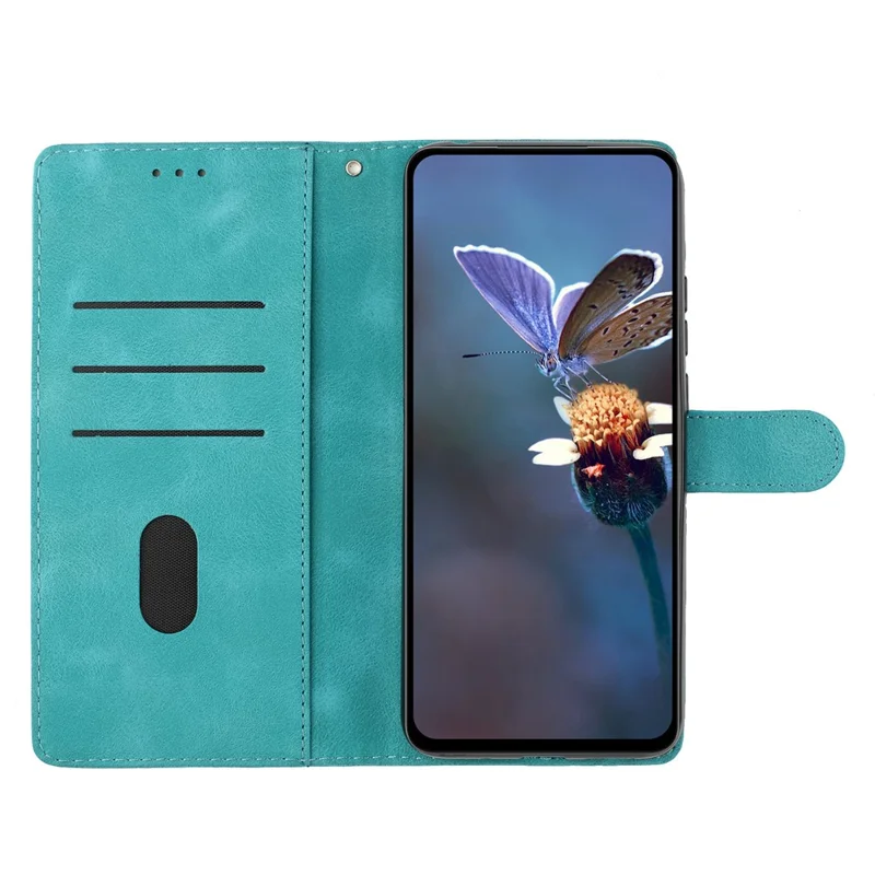 For Samsung Galaxy A14 5G Case Sakura Butterfly Imprint Anti-scratch PU Leather Phone Cover - Green