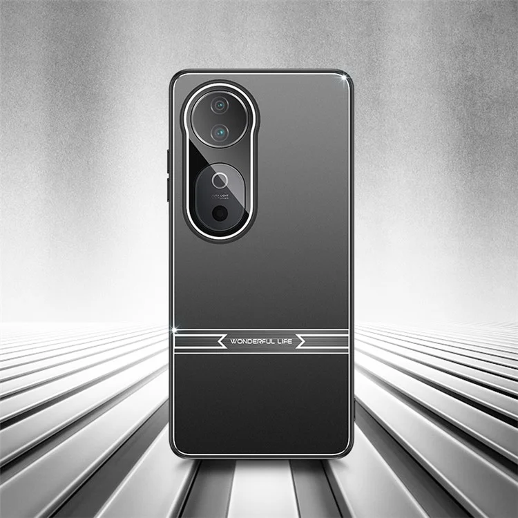 For vivo S19 5G Cell Phone Case Metal+PC+TPU Anti-Scratch Matte Back Cover - Black+Brushed Black