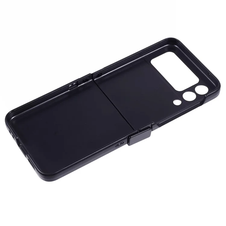 Für Samsung Galaxy Z Flip3 5G Hülle Leder + PC Scharnier Schutz Telefonabdeckung Glitzern - Weiß