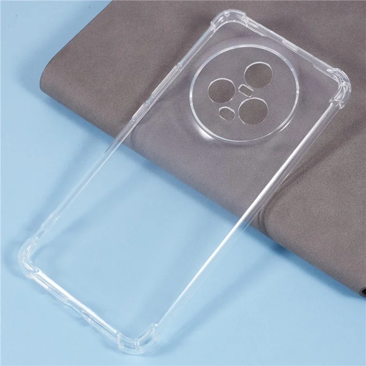 For Honor Magic5 Clear Case Four Corner Reinforced Protective Soft TPU Phone Cover