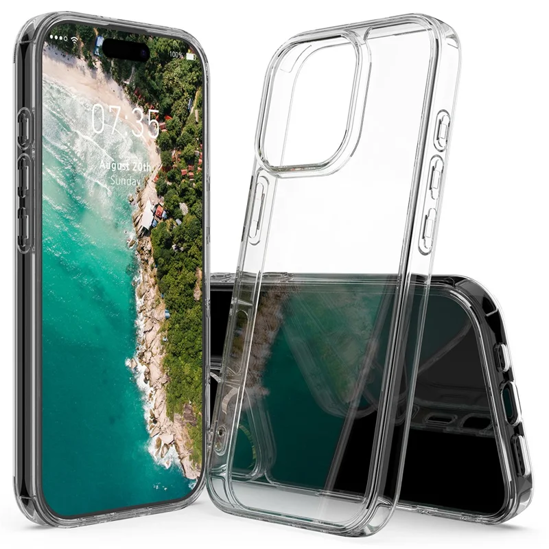 Per iPhone 16 Pro Max Clear Case Custodia antiurto in acrilico + TPU