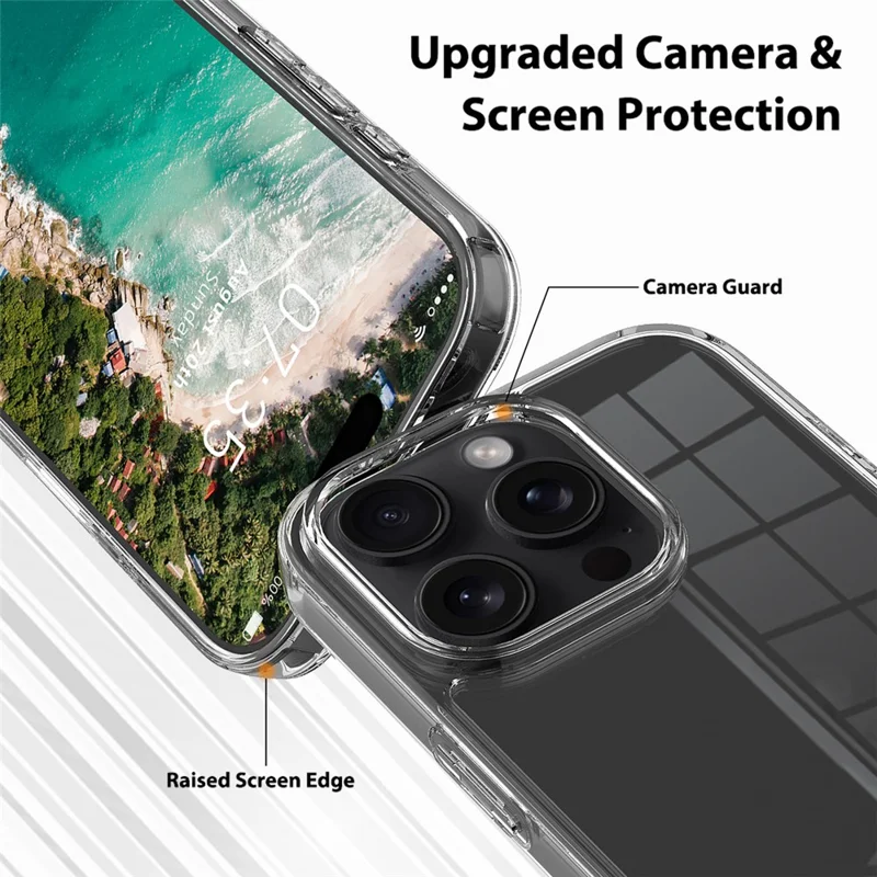 Per iPhone 16 Pro Max Clear Case Custodia antiurto in acrilico + TPU
