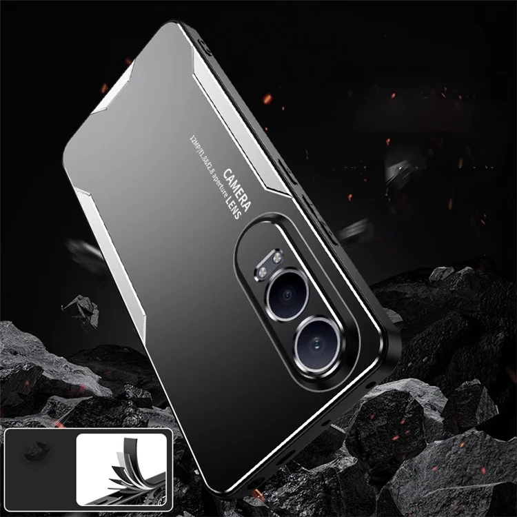Pour OnePlus Nord CE4 Lite 5G / Oppo K12x 5G (Chine) Étui en alliage d'aluminium Armure Housse de téléphone Confort Grip - Or