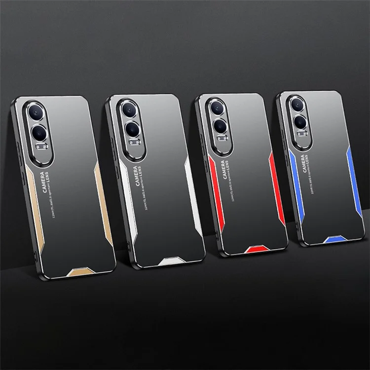 Pour OnePlus Nord CE4 Lite 5G / Oppo K12x 5G (Chine) Étui en alliage d'aluminium Armure Housse de téléphone Confort Grip - Or