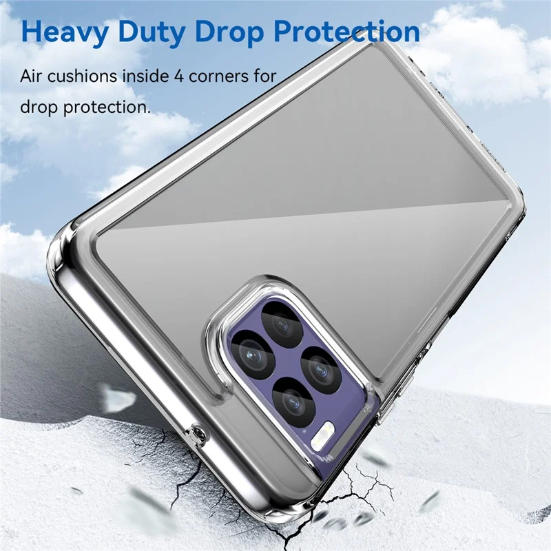 For T-Mobile REVVL 7 Pro Case TPU+Acrylic Phone Cover Colorful Frame - Transparent