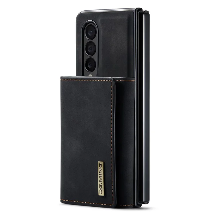DG.MING M1 Series Phone Case for Samsung Galaxy Z Fold3 5G Detachable 2-in-1 Wallet Phone Case Anti-Drop Cell Phone Case - Black
