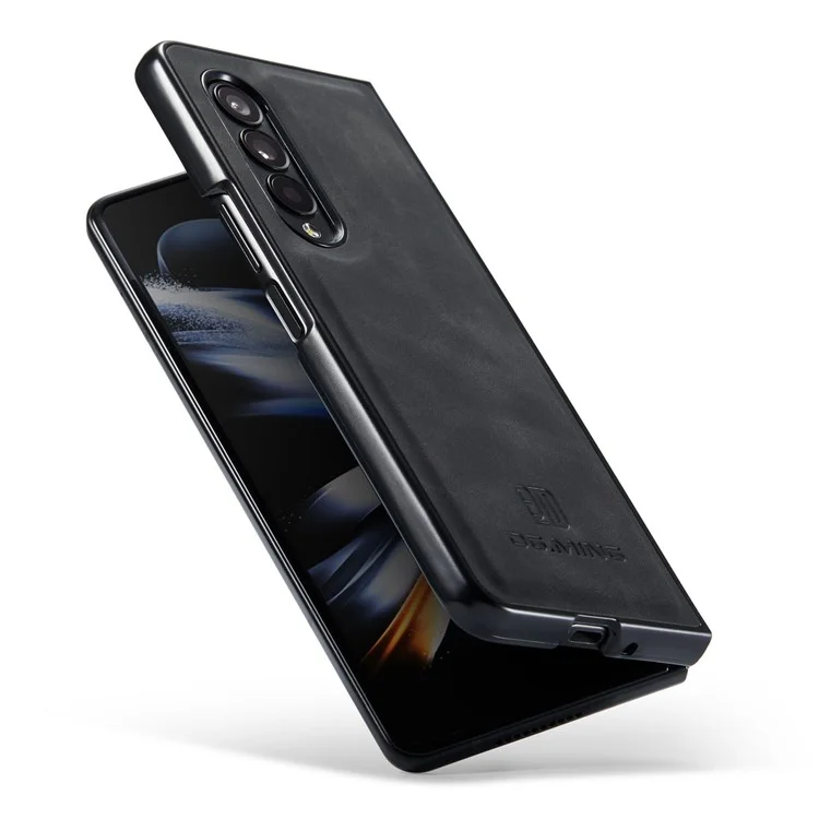 DG.MING M1 Series Phone Case for Samsung Galaxy Z Fold3 5G Detachable 2-in-1 Wallet Phone Case Anti-Drop Cell Phone Case - Black
