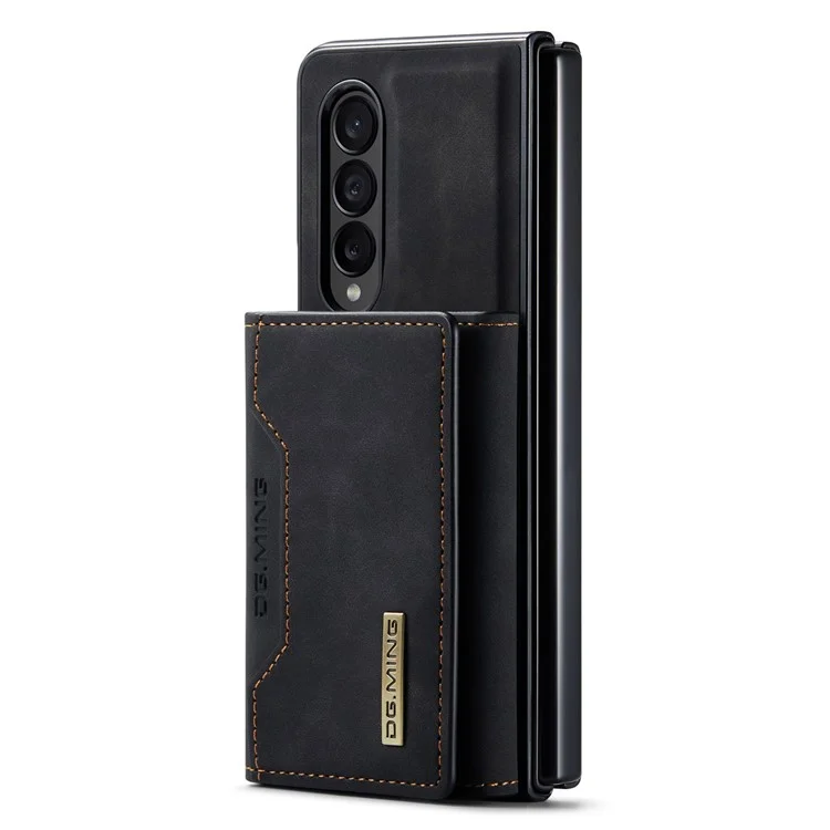 Чехол для телефона DG.MING M2 Series для Samsung Galaxy Z Fold3 5G, противоударный чехол с магнитной абсорбцией, съемный кошелек, чехол с подставкой, защитный чехол - черный