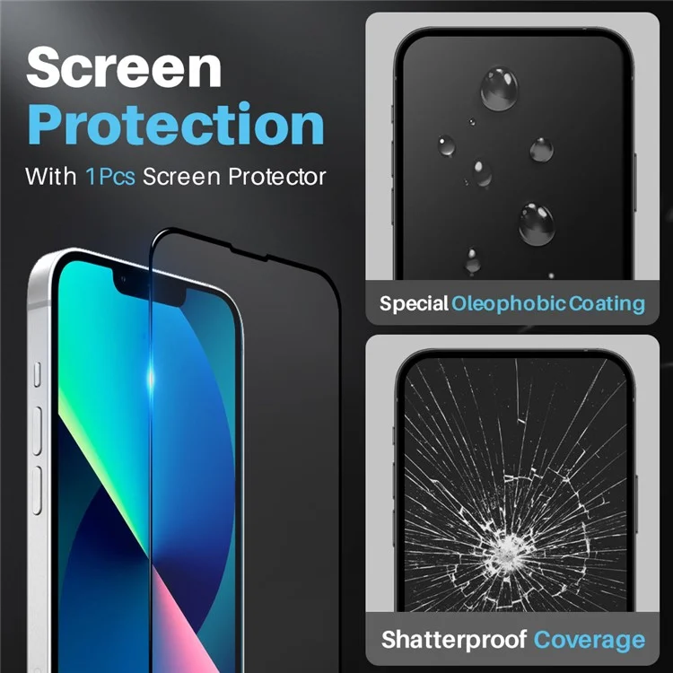 NORTHJO Para iPhone 14 Plus Funda PC+TPU Cubierta de Teléfono + Protector de Pantalla + Protector de Lente de Cámara
