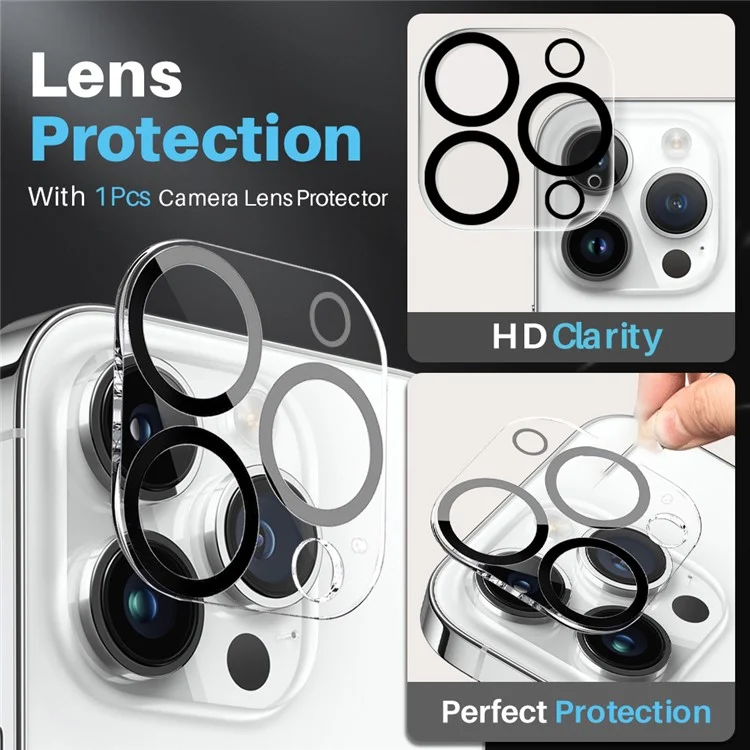 NORTHJO Pour iPhone 13 Pro Coque PC+TPU Housse de Téléphone + Protection d'Écran + Protection de Lentille d'Appareil Photo Protection Anti-Choc