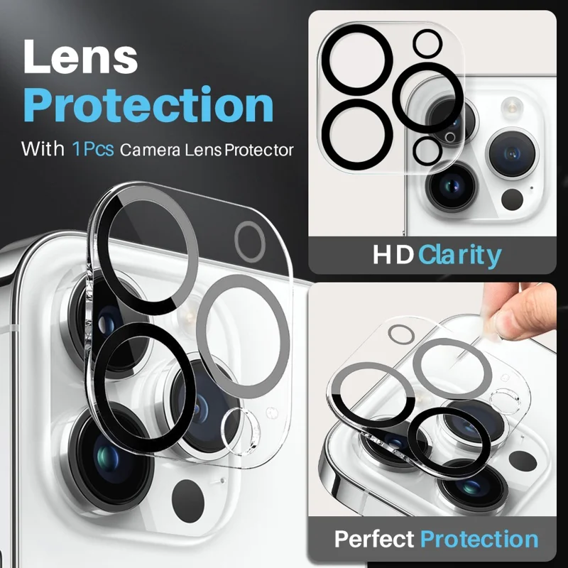 NORTHJO For iPhone 13 Pro Max Case Full Protection PC+TPU Phone Cover + Screen Protector + Camera Lens Protector