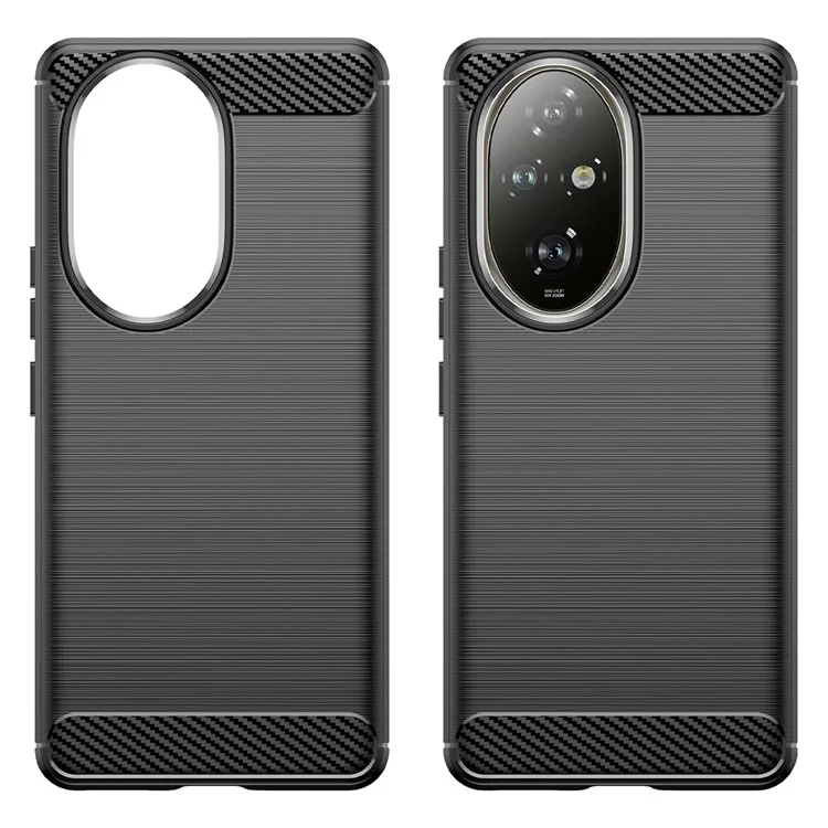 For Honor 200 Pro 5G Case Brushed Soft TPU Anti-Fall Phone Protective Cover - Black