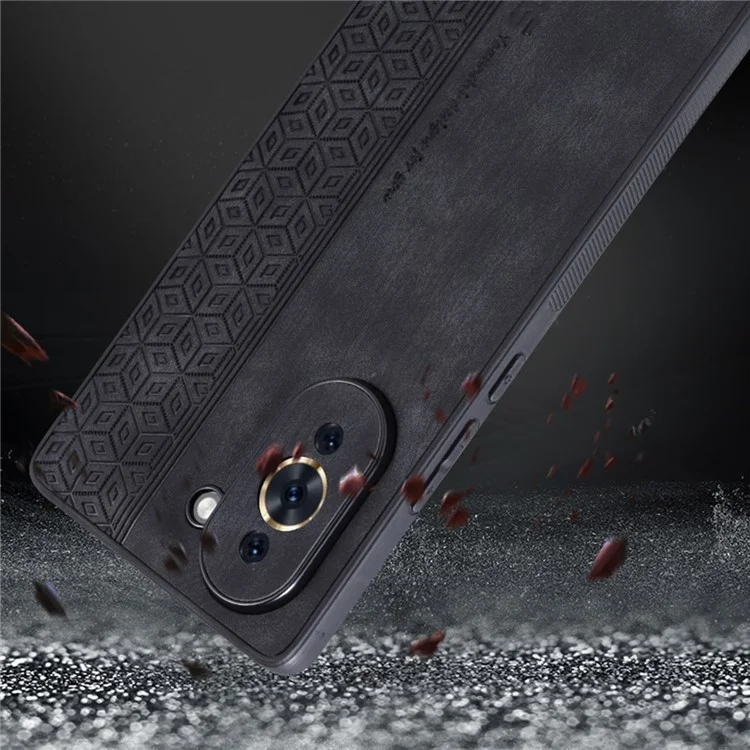 Case de Teléfono AZNS Pu+tpu Para Huawei Nova 10 Pro 4G, Patrón Elegante Patrón Impreso Protective Protective Shell - Marrón