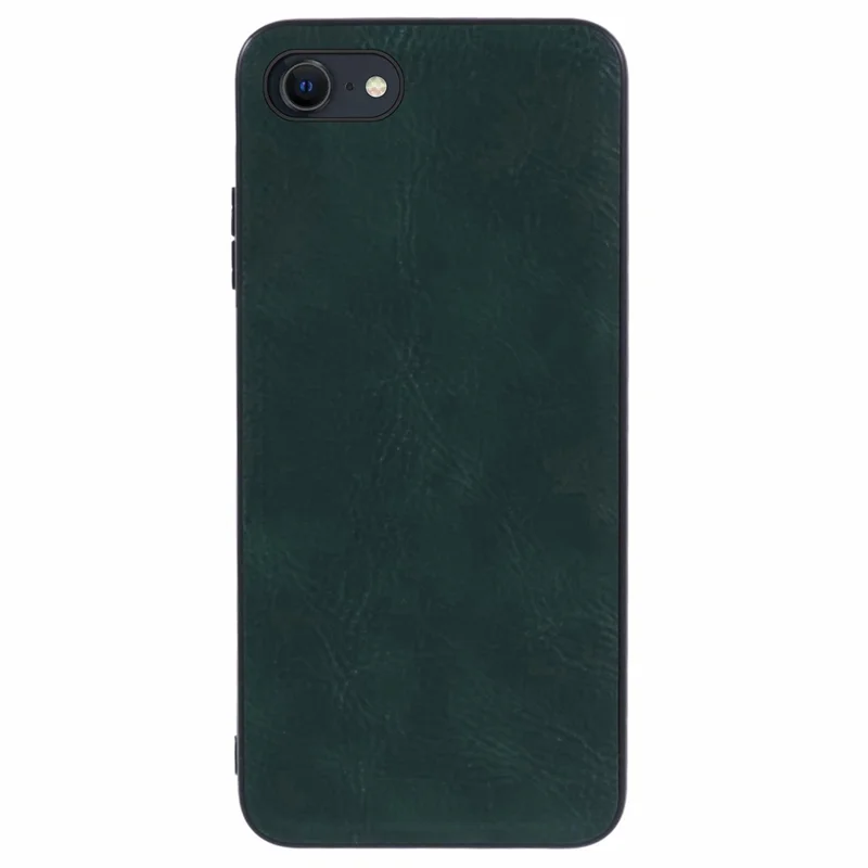 For iPhone 16e Case PU Leather Coated PC+TPU Retro Phone Cover - Green