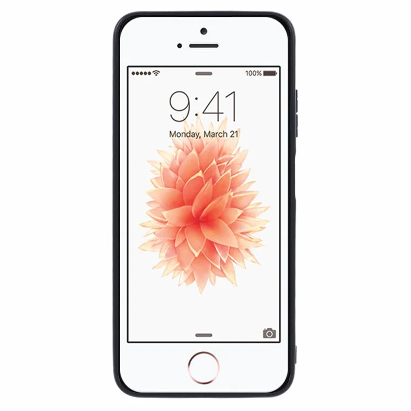 For iPhone 16e Case PU Leather Coated PC+TPU Retro Phone Cover - Black