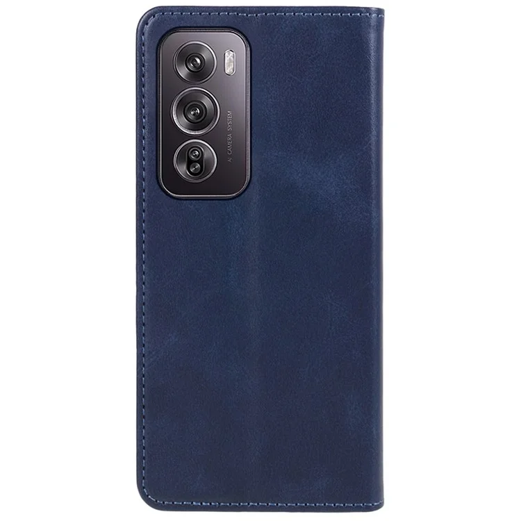 For Oppo Reno12 Pro 5G (Global) Stand Case Shockproof Leather Wallet Phone Cover - Blue
