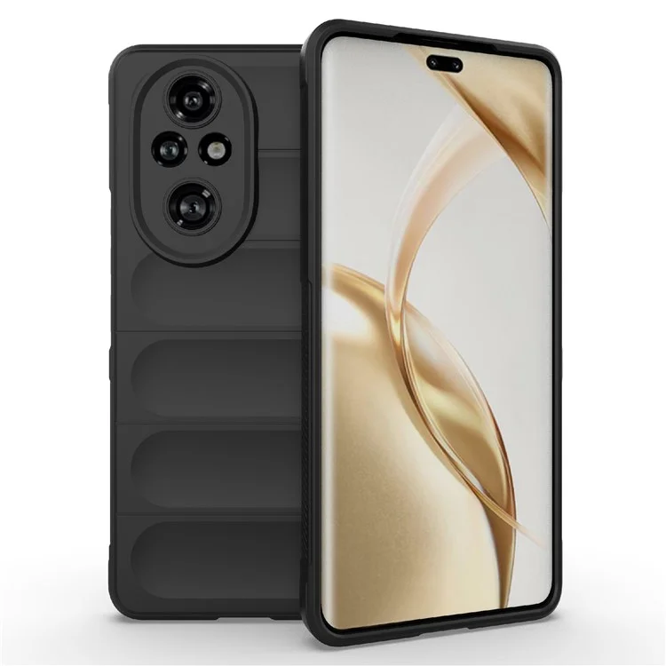 For Honor 200 Pro 5G Case Anti-Scratch Soft TPU Rugged Back Phone Cover - Black