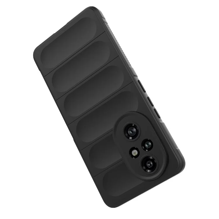 For Honor 200 Pro 5G Case Anti-Scratch Soft TPU Rugged Back Phone Cover - Black