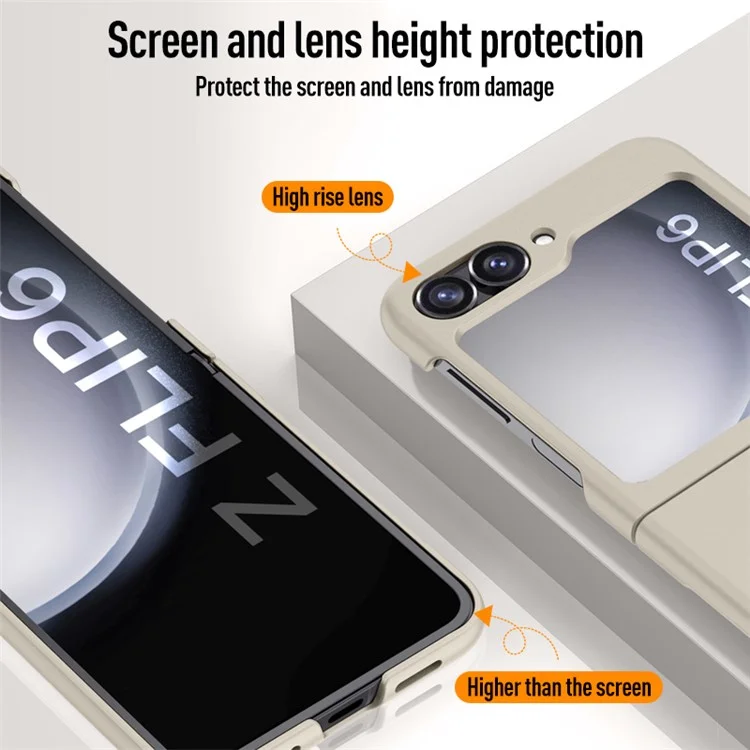 Pour Samsung Galaxy Z Flip6 5G Slim Case Skin-Feel Hard PC Phone Cover - Titanium Grey